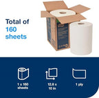 Tork Heavy Duty Cleaning Cloth White W1, Centerfeed, 1 x 160 Feet, 570137