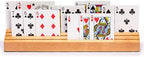 Yellow Mountain Imports Extra-Wide Solid Beechwood Playing Card Holders - Set of 2