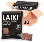 Gluten Free Rice Crackers - Black | Low Sodium Healthy Snack | Vegan SEED-OIL FREE Snack | NON-GMO | GF Snack for Adults | Diabetic Friendly | Gluten Free Variety Pack | Clean & Vegan | Party Snack | Pack of 30