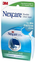 Nexcare Flexible Clear Tape, Waterproof Transparent Medical Tape, Secures Dressings and Catheter Tubing - 1 In x 10 Yds, 1 Roll of Tape