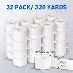 CHMI Athletic Tape,White Sports Tape (32 Pack), 320 Yards Rolls Very Strong Easy Tear NO Sticky Residue Best Tape for Gymnastics Climbing Bat Injuries Medical (1.5 Inch X 320 Yards).