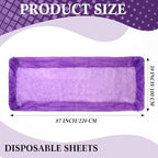Buryeah 50 Pcs Massage Table Sheets 39 x 87 Inch Disposable Fitted Bed Sheets Thickened Spa Bed Covers Soft Non Woven Massage Table Cover for Spa Salon Body Facial Beauty(Purple)