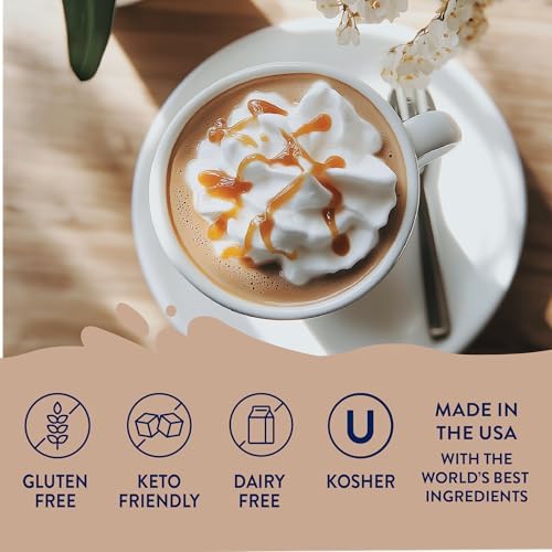 Jordan's Skinny Mixes Sugar Free Coffee Syrup, Vanilla Caramel Crème Coffee Flavoring Syrup, Zero Calorie Drink Mix, Lattes, Baking, Protein Shake or Cocktail, Dairy & Gluten Free, Kosher, 25.4 Fl Oz