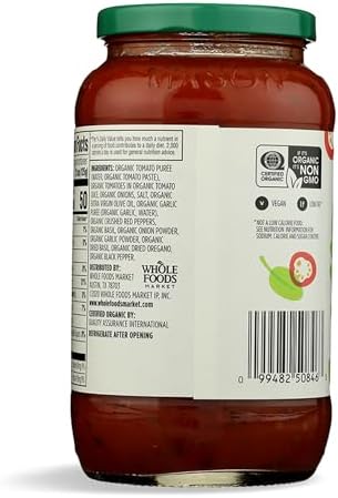 365 by Whole Foods Market, Organic Arrabbiata Pasta Sauce, 25 Ounce