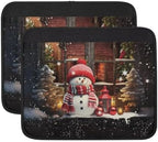 Snowman Wheelchair Arm Pads Adjustable Christmas Tree Wheelchair Armrest Pads Medical Accessory for Transportation Chairs, Scooters, Office Chairs, Mobility Aids