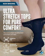 Doctor's Select Diabetic Socks for Men and Women - Non-Binding Neuropathy Socks for Diabetics Men | Non Grip & Grip Socks
