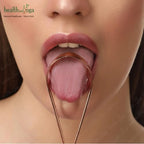 HealthAndYoga™ qLoop Copper Tongue Cleaner - Easy One Hand Use - Larger Surface Coverage - Ayurvedic Copper Health for Fresh Breath and Total Oral Hygiene (Set of 2)