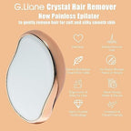Crystal Hair Eraser,Crystal Hair Remover and Exfoliator,Nano Glass Hair Remover Stone,Reusable Painless Physical Hair Removal Depilator for Men Women Quick Soft Silky Skin (Gold)