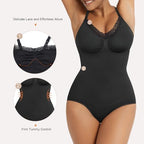 SHAPERX Lace Bodysuit Shapewear for Women Tummy Control Body Shaper Seamless Defining Waist Body Suit