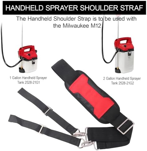 3MIRRORS Handheld Sprayer Shoulder Strap for Milwaukee M12 1 and 2 Gallon Handheld Sprayer 49-16-2764 Versatile Weight Reducing Shoulder Strap