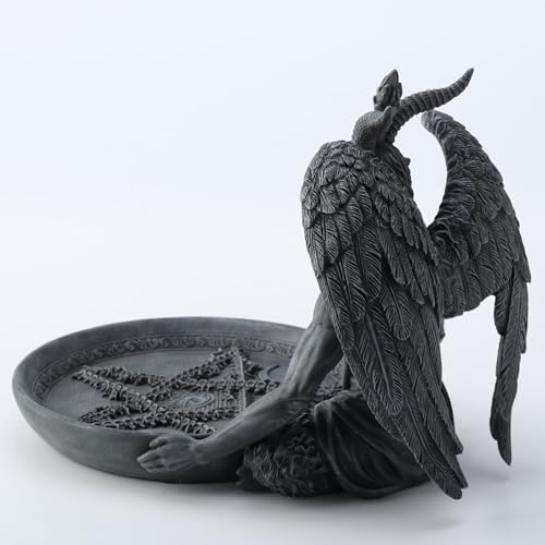 Veronese Design 5 3/4 Inch Baphomet Altar Offering Dish Stone Finish Resin Figurine