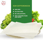 TANISA Square Rice Paper Wrappers for Spring Rolls, 35-38 Sheets (22cm, 12 Oz) – Vietnamese Banh Trang, Gluten Free, Non-Gmo, Vegan – for Fresh Rolls, Summer Rolls, Dumplings