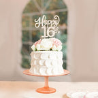 LASKYER Happy 16th Birthday Decorations,16th Birthday Gold Rhinestone Cake Topper - Cheers to Sixteen Years Old Bday Party Metal Sparkly Cake Centerpieces Sign.