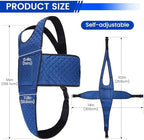 Wheelchair Seat Belt, Wheelchair Safety Belt with Pocket, Wheelchair Seatbelt, Adult Wheelchair Harness for Adults Anti-Slip Adjustable Wheelchair Accessories Adjustable Straps Buckles(Blue)