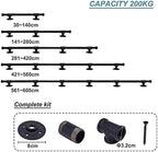 Handrail for Staris Indoor Outdoor Grab Rail, 1m 150cm 2m 2.5m 3m 450cm 6m Stairway Railing| Wall Mounted Metal Wrought Iron Handrail Safety Staircase Railings (Size : 7ft/210cm)