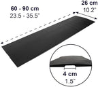 KMINA Wheelchair Door Threshold Ramp Thin, Non-Slip Surface, Rubber, Black, Patented