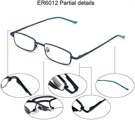 Ultra Slim Compact Lightweight Tube Reading Glasses with Portable Clip Aluminum Case