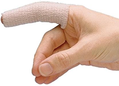 Rolyan 53348 Tapered Elastic Finger Sleeves for Edema and Swelling, Size Large/X-Large Sleeve, Pack of 6
