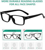 Eyekepper Vintage Reading Glasses for Men - 5 Pack Classic Readers with Spring Hinges +2.50