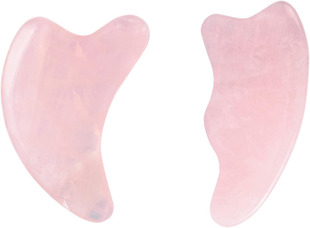 8 Piece Handmade Natural Rose Quartz Scraping Board Scraping Massage Tool Scraping Board GuaSha Facial Tool Set Facial Skin Care,Scraping 2pc