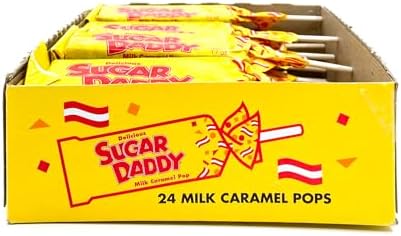 Sugar Daddy Milk Caramel Pop, 1.7-Ounce Pops (Pack of 24)