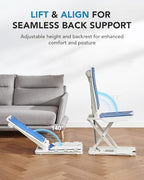 HUANUO 2-in-1 Electric Chair Lift for Elderly – Floor Lift & IP68 Waterproof Bath Lift for Tub, Foldable, 308 lbs Capacity, Remote Control, Height Adjustable 2.3"-18.9", for Fall Recovery & Home Care