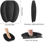 4pcs Shoe Tongue Pads,Soft and Non-Slip Tongue Pads for Shoes, Shoe Tongues Pad for Men, Women, Heel Pad, Forefoot Insoles, Adjusting Shoes Fit, Black