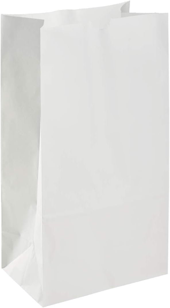 Karat 12lb Paper Lunch Bags - White, 1,000 Count - Versatile Paper Lunch Bags for Food, Take Out or Retail Shopping - Sturdy, Self-Standing, Reusable