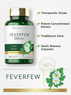 Carlyle Feverfew Capsules | 180 Count | Traditional Herb Extract | Non-GMO, Gluten Free