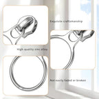 20 Pcs Zipper Pulls #5 Zinc Alloy #5 Silver Ring Star Zipper Head Small Fashion Coil Zippers Puller Metal Zippers Sliders for Luggages Purses Bags Clothes Shoes