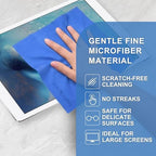 Eco-Fused Microfiber Cleaning Cloth - 8 x 8 Inch Microfiber Cloth - Pack of 5 Lens Cleaning Wipes - Cleaning Cloth for Glasses, Eyeglasses, Camera Lens & Phones