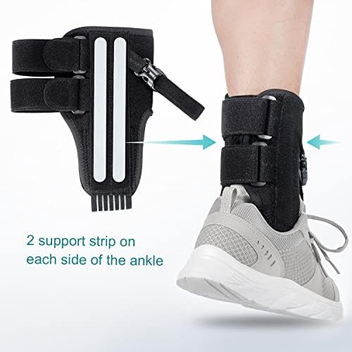 Foot Drop Brace for Walking Lifting Shoes, Drop Foot AFO Brace Help Raise Shoes, Foot Up Splint for Ankle, Improved Walking Gait, Prevent Falls and Injuries, for Left and Right-Black