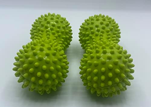 Therapist's Choice® Pack of 2 Soft Spiky Massage Peanut Balls, Stress Reflexology, Porcupine Sensory Peanut Ball Set
