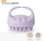 Sndyi Scalp Massager Shampoo Brush, Scalp Scrubber with Soft Silicone Bristles, Scalp Exfoliator for Dandruff Removal, Scalp Massager for Hair Growth, Wet Dry Hair Brush for Scalp Care, Taro Purple