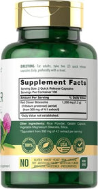 Carlyle Red Clover Capsules | 200 Count | Trifolium Pratense | Non-GMO, Gluten Free | Red Clover Blossom Extract Supplement