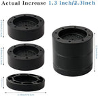 Bed Risers Adjustable Furniture Risers Heavy Duty Lifts Height 2 Inch, Round Bed Lifts Risers for Desk Table Couch Chair Sofa (Set of 4) (Black)