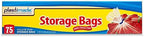 Disposable Plastic Storage Bags With Original Twist Tie, 1 Gallon Size, 75 Bags, Great For Home, Office, Vacation, Traveling, Sandwich, Fruits, Nuts, Cake, Cookies, Or Any Snacks (1 Pack)