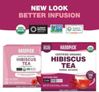 HANDPICK, Organic Hibiscus Tea Bags (100 Tea Bags) | Caffeine-Free, 100% Natural Pure Indian Hibiscus Flowers