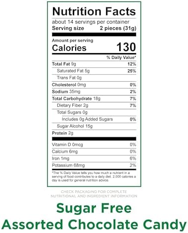 RUSSELL STOVER Sugar Free Assorted Chocolate Candy, 15.7 oz. Bag