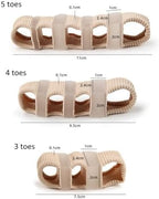 Toe Separator Sleeves, 1 Pair Soft Breathable Overlapping Toes Straightener Sleeves with Gel Toe Spacer Cushion, Big Toe Corrector Hammer Bunion Toe Separators for Toe Alignment Foot Relief (5 Toes)