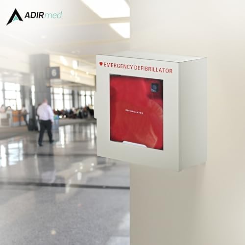 AdirMed AED Cabinet, Non Alarmed AED Defibrillator Wall Mounted, Easy Access AED Box