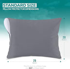 Utopia Bedding Premium 100% Waterproof Pillow Protectors with Zipper Standard Size (Set of 2), Bed Bug and Dust Mite Proof Zippered Pillow Covers, Pillow Encasement Cases, Gray