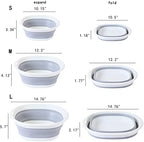 Multipurpose Foldable Collapsible Washbasin Lightweight Portable Basin, Collapsible Basin for Camping Sink and RV Sinks (Set of 3, S,M,L)