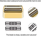 2 pack Professional Replacement Foil and Cutters for BaBylissPRO Barberology Double Foil Shaver, Compatible with BaBylissPRO Barberology FXFS2 Shaver，Gold