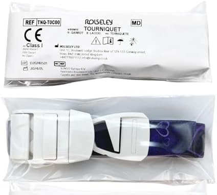 Profesional Quick and Slow Release Medical Nurse Tourniquet with Violet/Purple Hearts Pattern