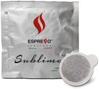 Espresso brand, Coffee, Ground, Compostable, ESE Compatible, Capsules, Pods, Machines SUBLIME E.S.E. Pods, 100 COUNT