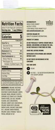 365 by Whole Foods Market, Organic Vegetable Broth, 32 Fl Oz