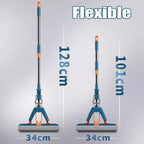 Hand-Washable Collodion Mop, Folding Sponge Mop, Folding Sponge Mop, Squeeze Self-Draining Collodion Mop, Wet and Dry Powerful Absorbent Mop for Kitchen Counter