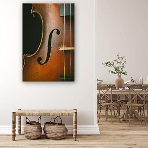 Violin Canvas Wall Art Print, Violin Artwork, Violin Poster