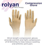 Rolyan Compression Gloves, Compression Gloves for Arthritis for Men & Women, Arthritis Compression Gloves for Carpal Tunnel, Compression Gloves for Swelling, Pair of Gloves, Small, Closed Finger